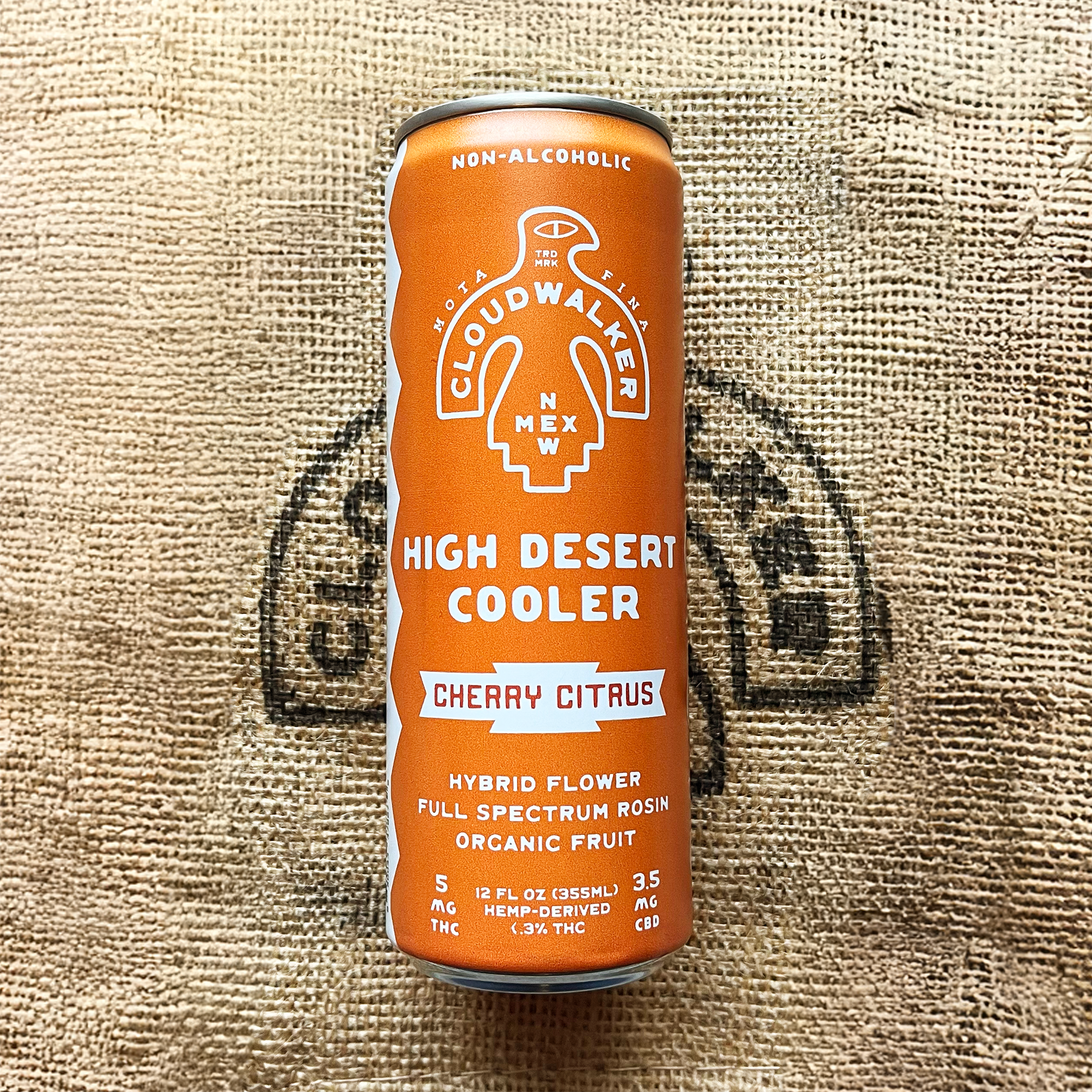 High Desert Coolers; Cherry Citrus, 4-pack; All Natural, Full Spectrum, No Chemicals, Real Organic Fruit, Live Rosin, Hemp-Derived, Federally Legal, Beverage, Infused Drink, Low Dose.