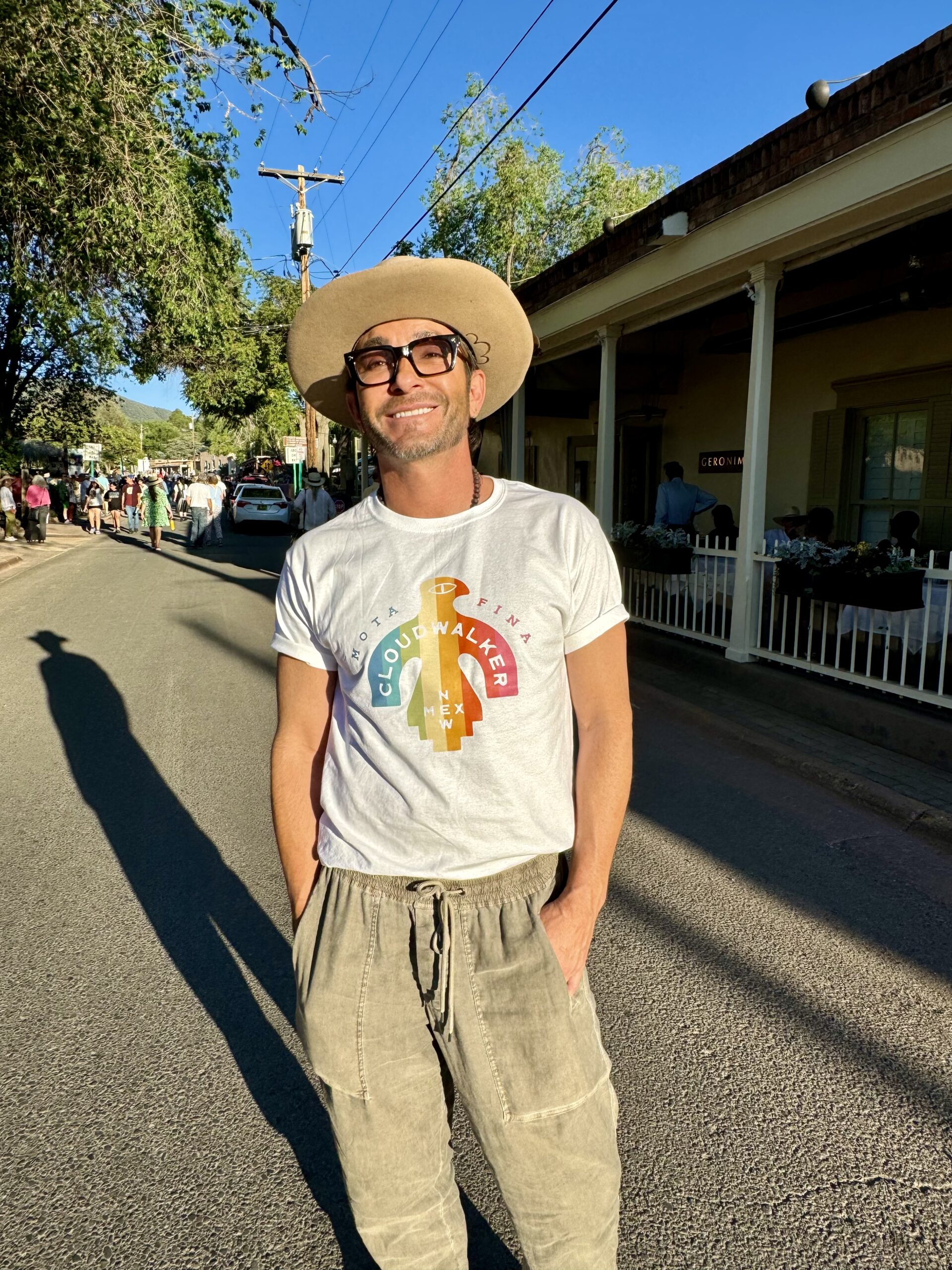 CloudWalker Farm 100% Cotton T-Shirt. Full Spectrum Pride. Made in the USA. Model: CloudWalker CEO and Founder, James Walker.