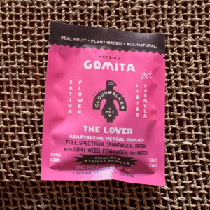 Remedio Gomita, 2 count sample: The Lover. Full Spectrum Cannabidiol Rosin with Goat Weed, Fenugreek, Maca Root, Mexican Vanilla. Plant Based, All-Natural, Organic, Whole Fruit, Hemp, Federally Legal, Sleep, Sex, Libido, Love, Wellness, Gummies.