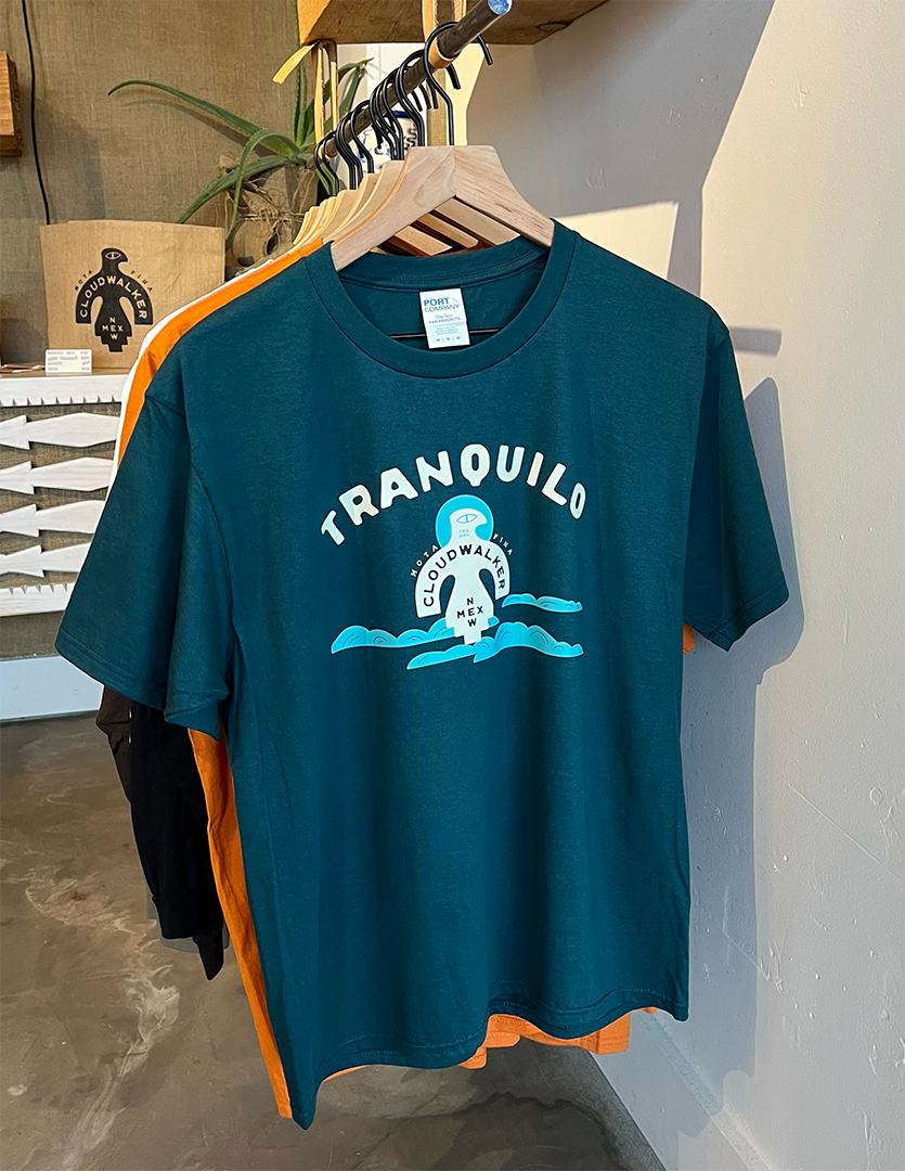 CloudWalker Farm 100% Cotton T-Shirt. "Tranquilo" Thunderbird Logo. Made in the USA.