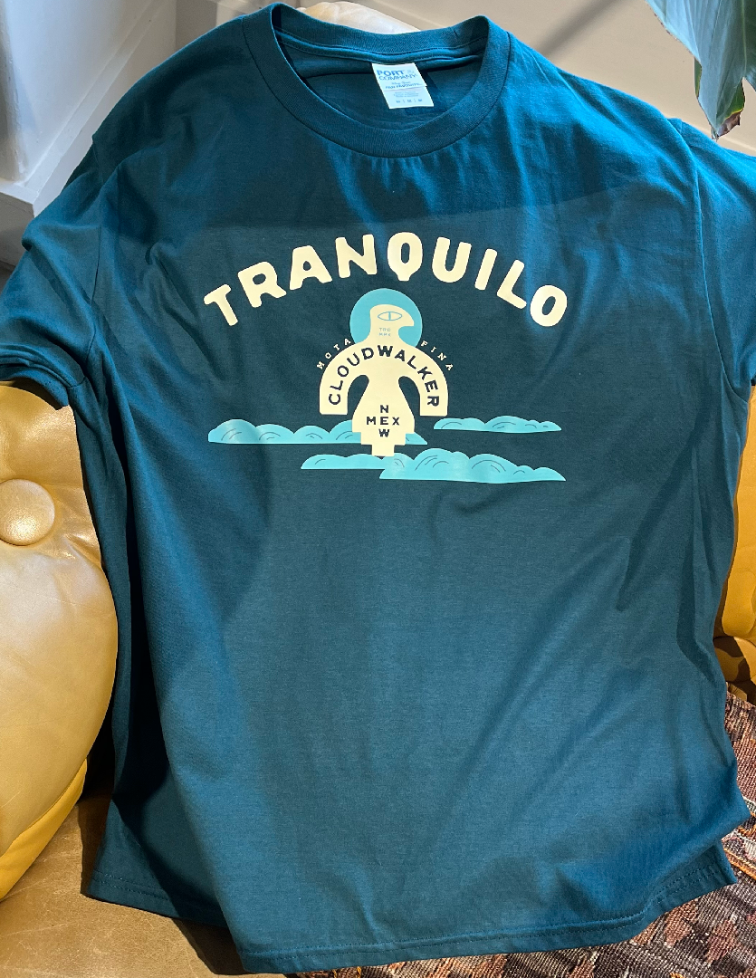 CloudWalker Farm 100% Cotton T-Shirt. "Tranquilo" Thunderbird Logo. Made in the USA.